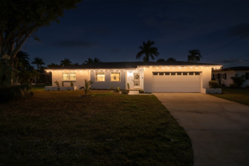 Home at twilight