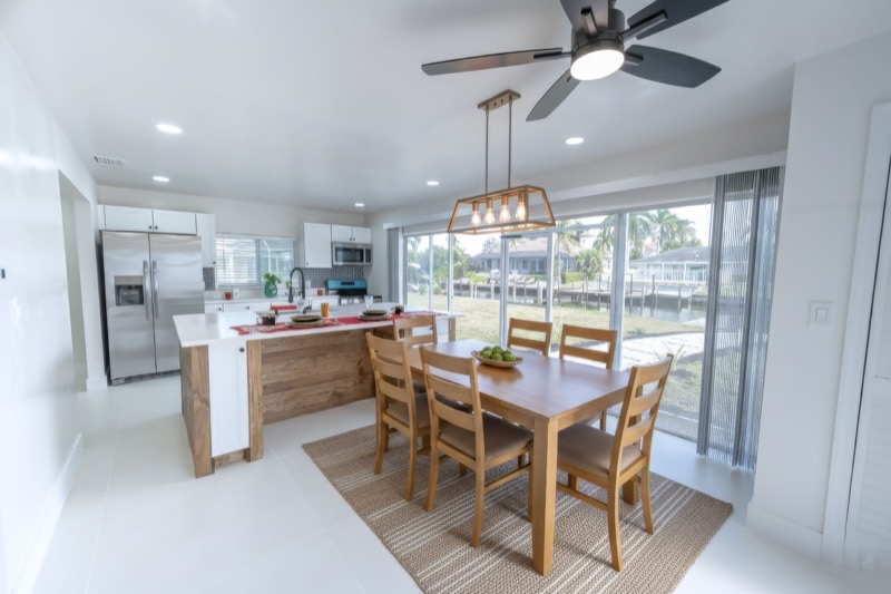 Kitchen and dining room
