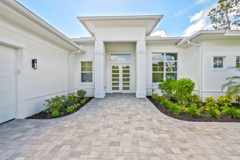 Front entry with double doors