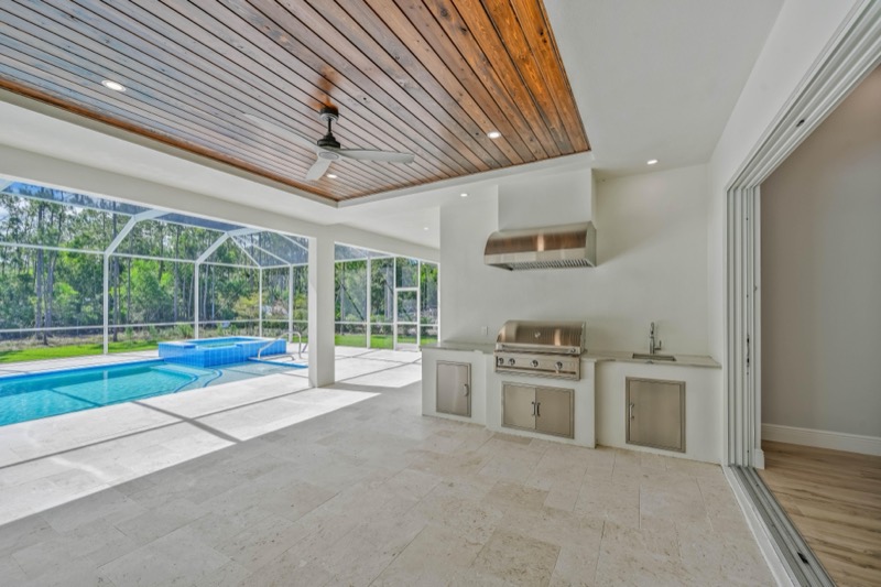 Outdoor kitchen by the pool