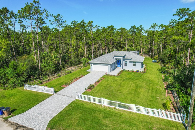 Drone view of the driveway approach