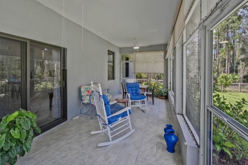 Screened back porch
